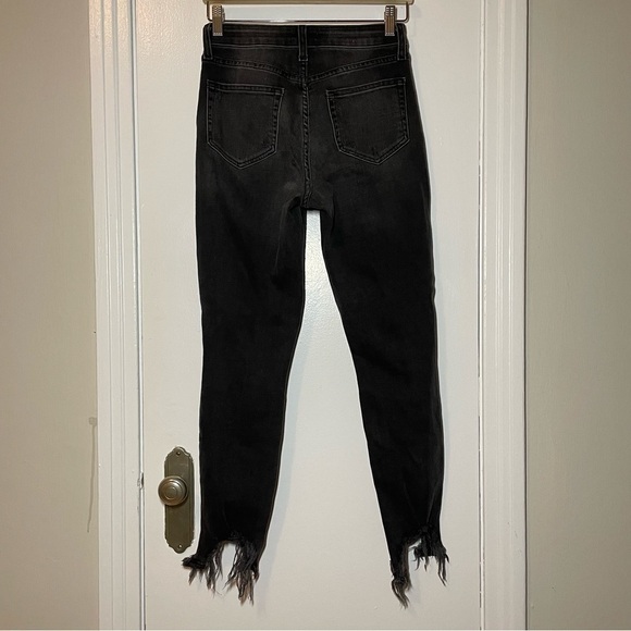 L'AGENCE High Line Skinny High Rise Jeans in Nighttime Destruct Size 26 - Picture 11 of 14